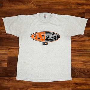 Vintage Philadelphia Flyers Hockey Logo Graphic T Shirt Adult Large